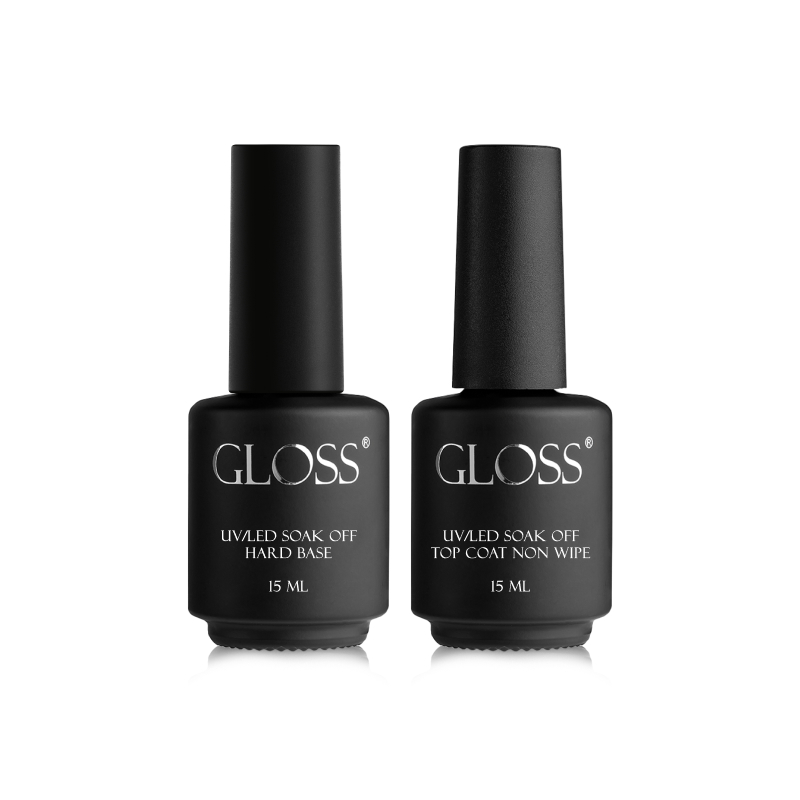 GLOSS Basic set 3 (hard base 15 ml, top non wipe 15 ml)